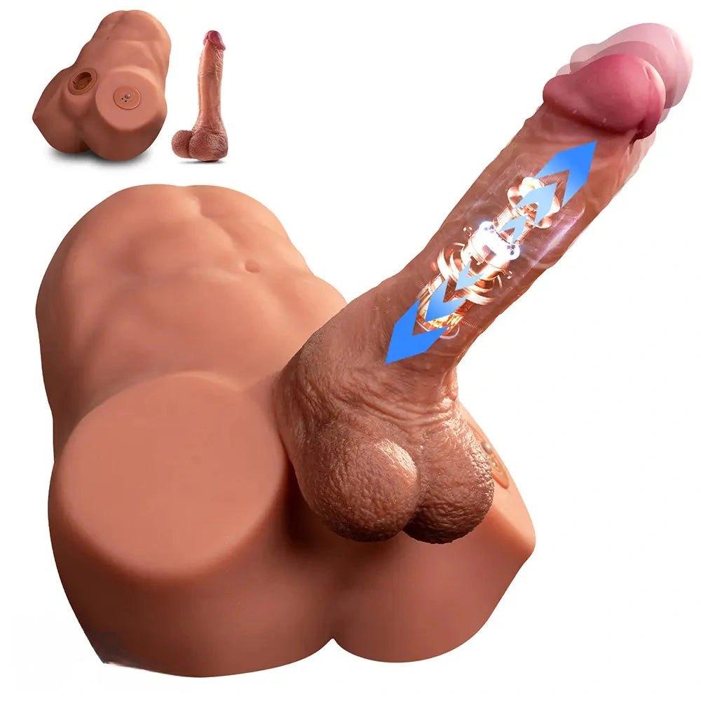 Vibrating Male Torso Doll - Realistic Torso Masturbator