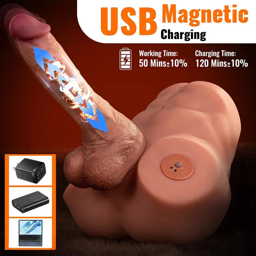 Vibrating Male Torso Doll - Realistic Torso Masturbator