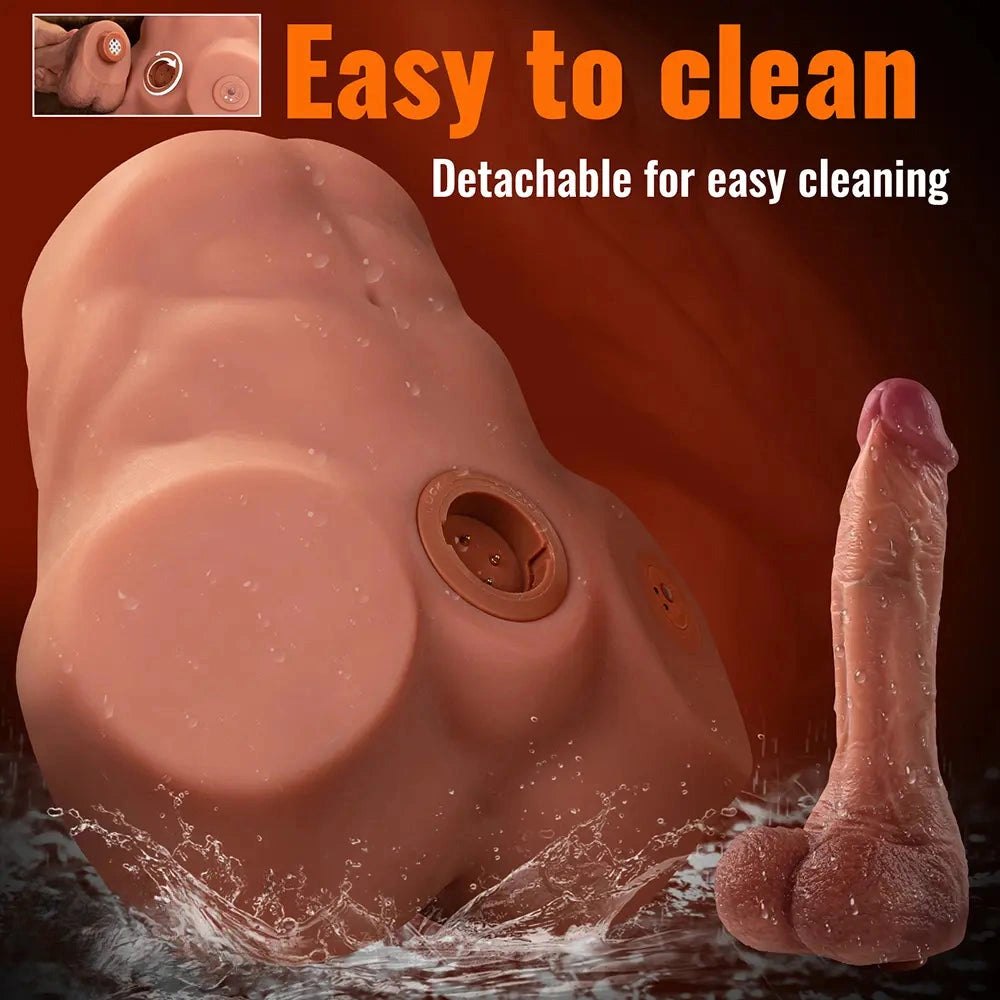 Vibrating Male Torso Doll - Realistic Torso Masturbator