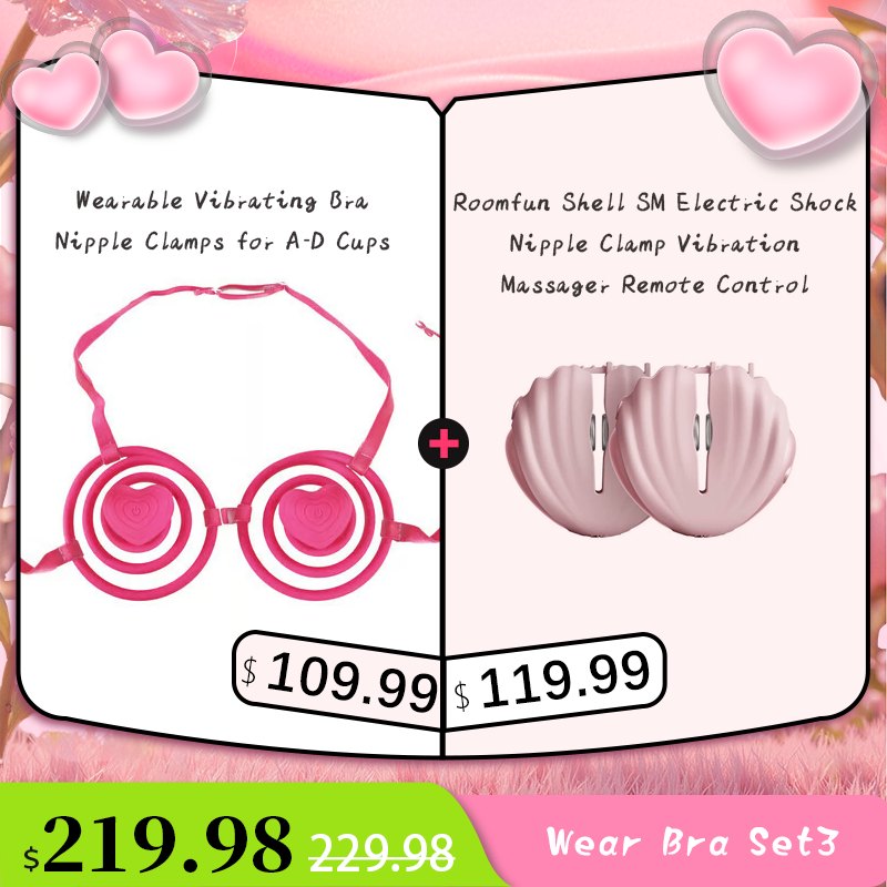 Vibrating Nipple Clamp Bra Harness - Wearable Nipple Vibrator