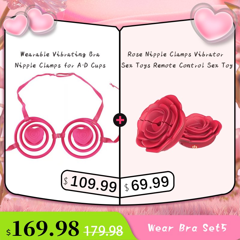 Vibrating Nipple Clamp Bra Harness - Wearable Nipple Vibrator