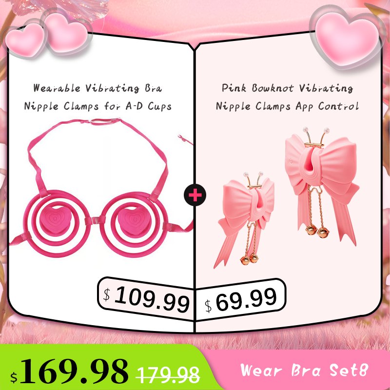 Vibrating Nipple Clamp Bra Harness - Wearable Nipple Vibrator