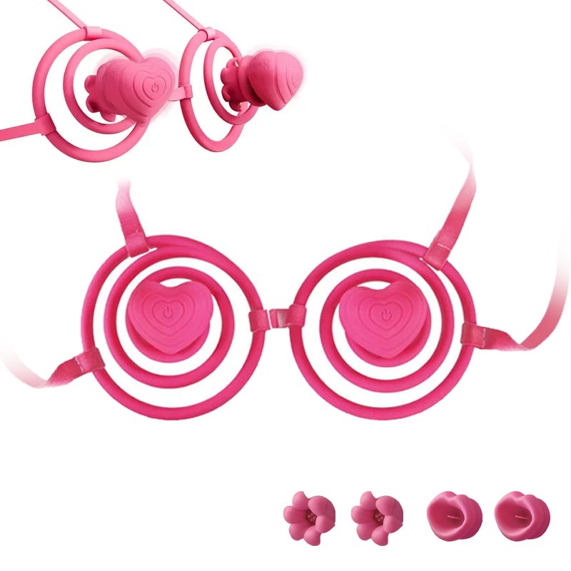 Vibrating Nipple Clamp Bra Harness - Wearable Nipple Vibrator