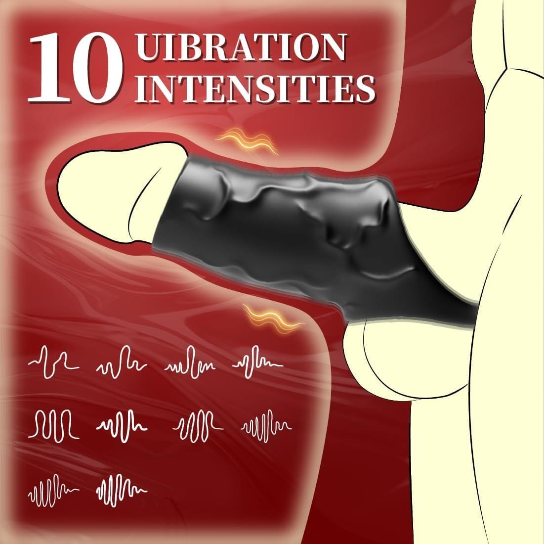 Vibrating Penis Sleeve with Ring - Couples Vibrating Sleeve