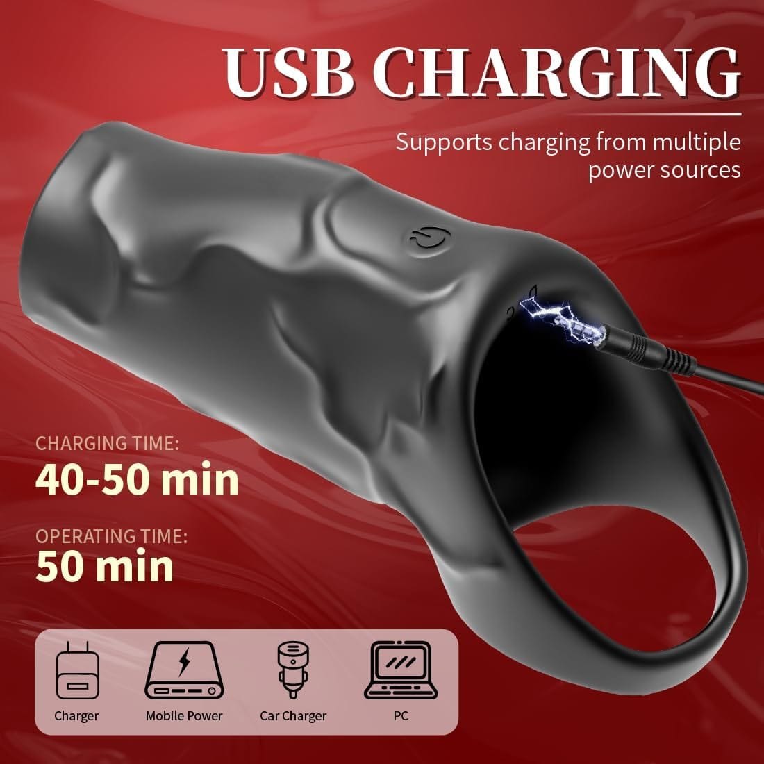 Vibrating Penis Sleeve with Ring - Couples Vibrating Sleeve