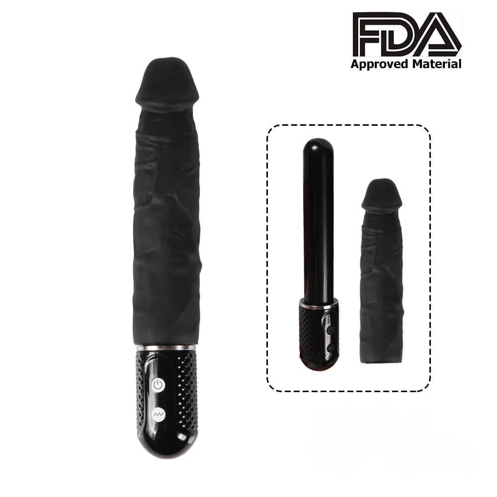Vibrating Realistic Dildo 7.87in - Vibrating Dildo