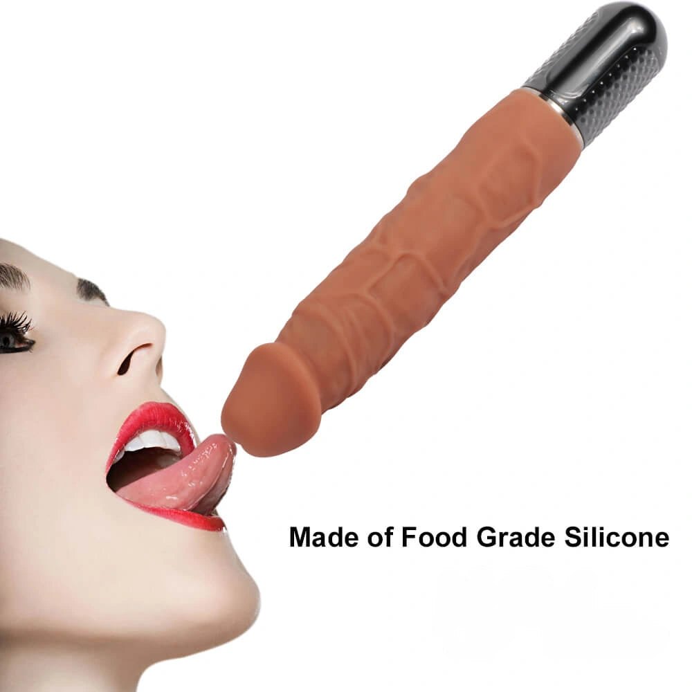 Vibrating Realistic Dildo 7.87in - Vibrating Dildo