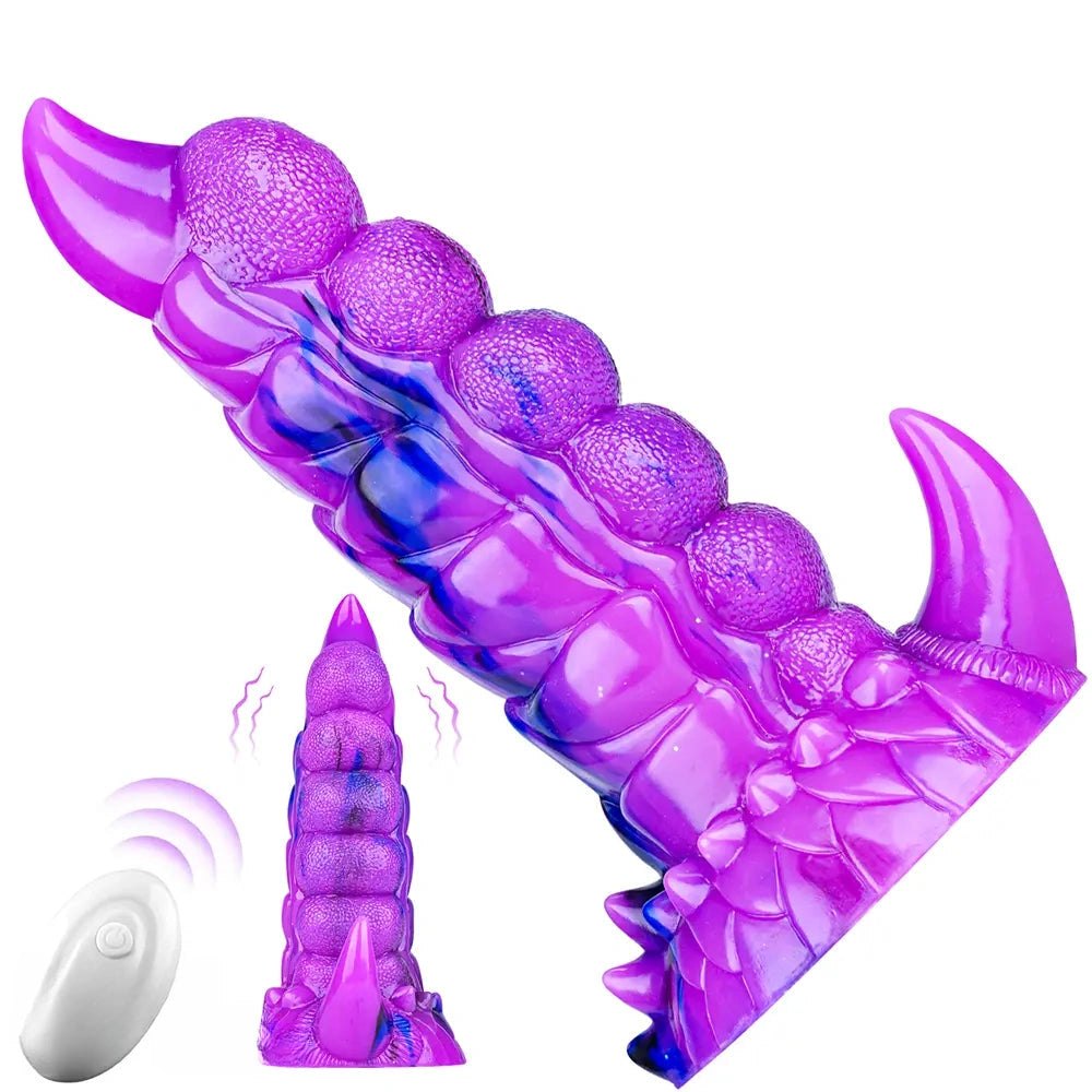 Vibrating Tentacle Dildo 8in - Remote Control Fantasy