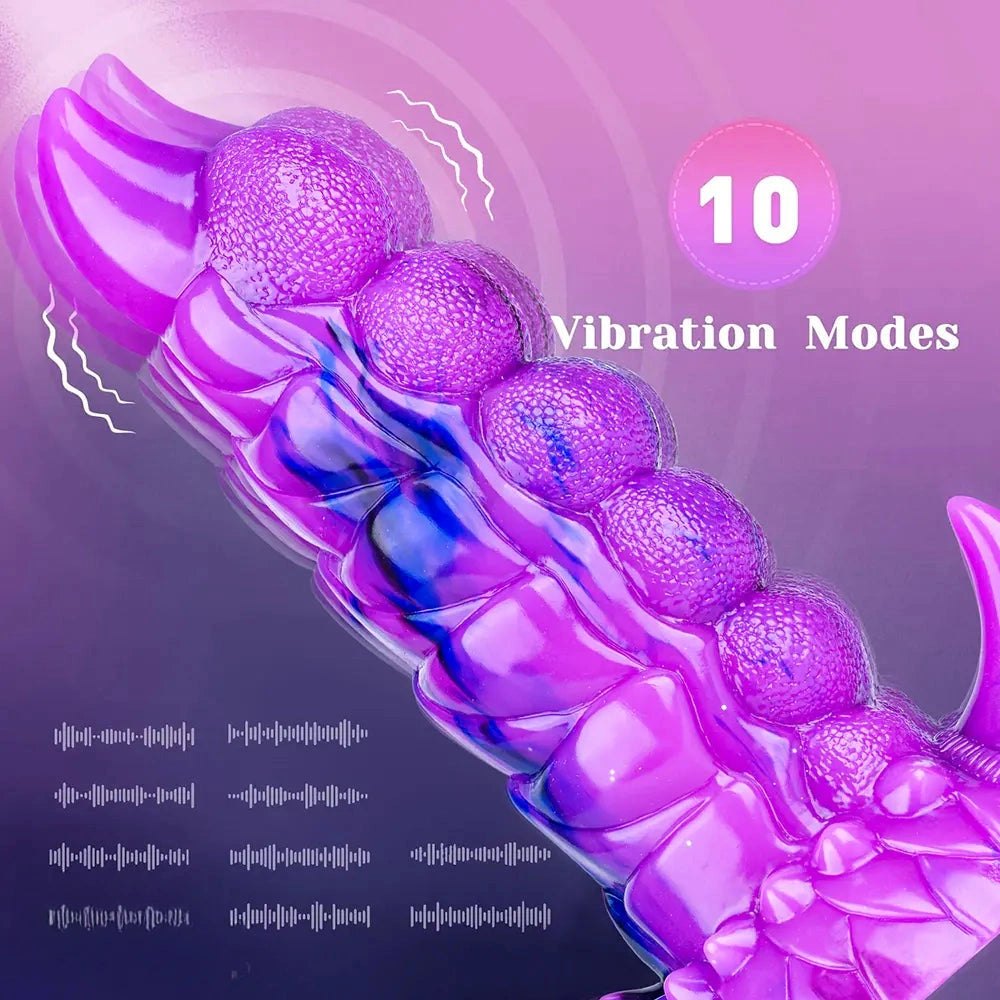 Vibrating Tentacle Dildo 8in - Remote Control Fantasy