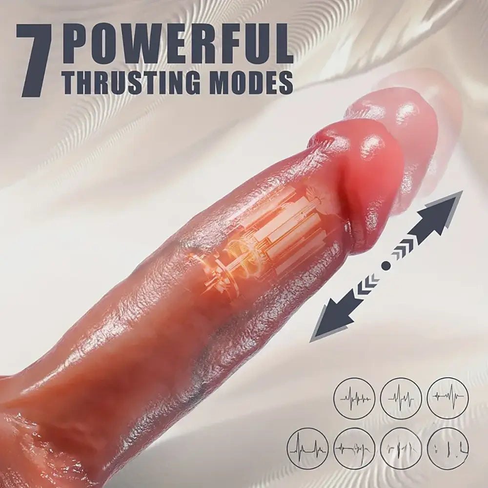 Vibrating Thrusting Rotating Dildo - Vibrating Dildo