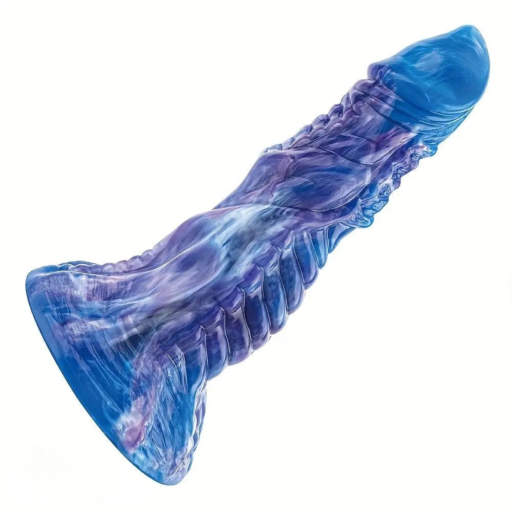 Violet Dragon Scale Fantasy Dildo - Ridged Monster Dildo