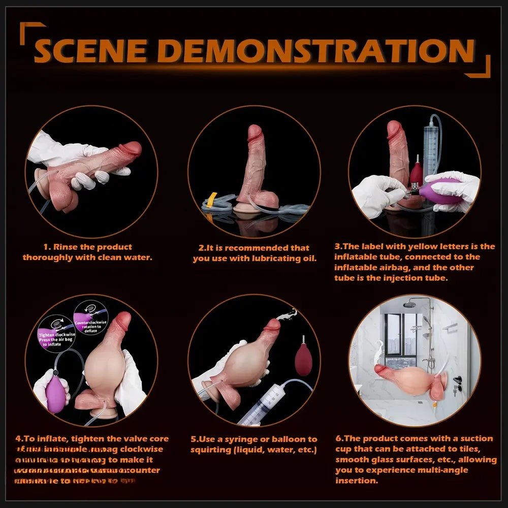 Water Spray Anal Dildo 6.85in - Anal Silicone Dildo