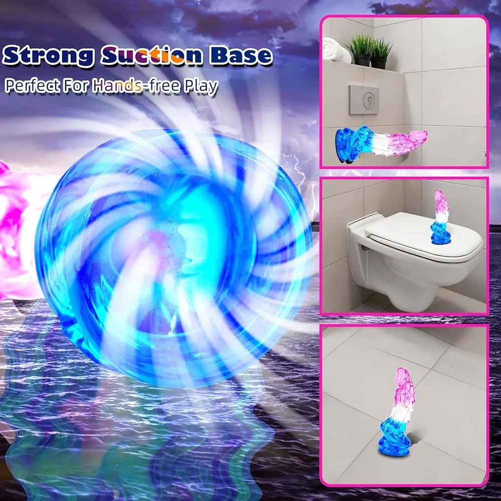 Wave Texture Fantasy Dildo - Big Fantasy Dildo 8.7 in
