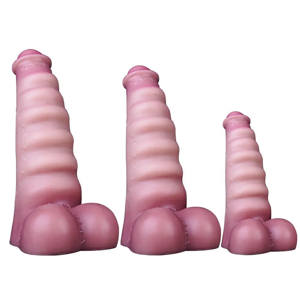 Wavy Liquid Silicone G-Spot Dildo - Curved G-Spot Dildo