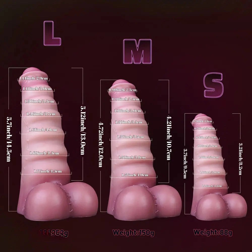 Wavy Liquid Silicone G-Spot Dildo - Curved G-Spot Dildo