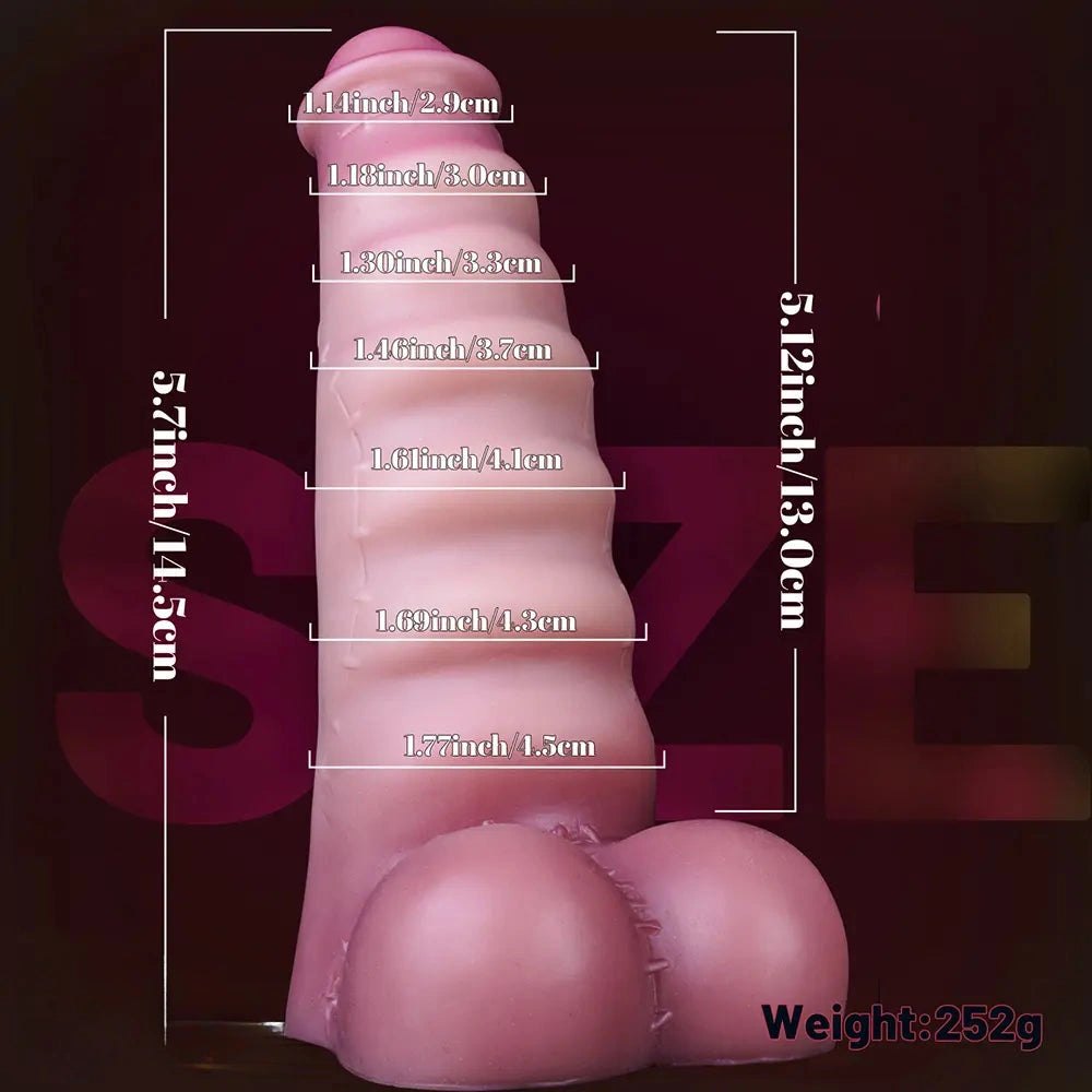 Wavy Liquid Silicone G-Spot Dildo - Curved G-Spot Dildo