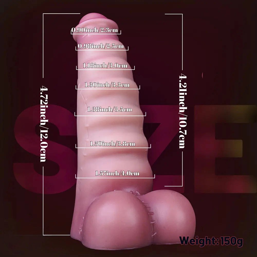 Wavy Liquid Silicone G-Spot Dildo - Curved G-Spot Dildo