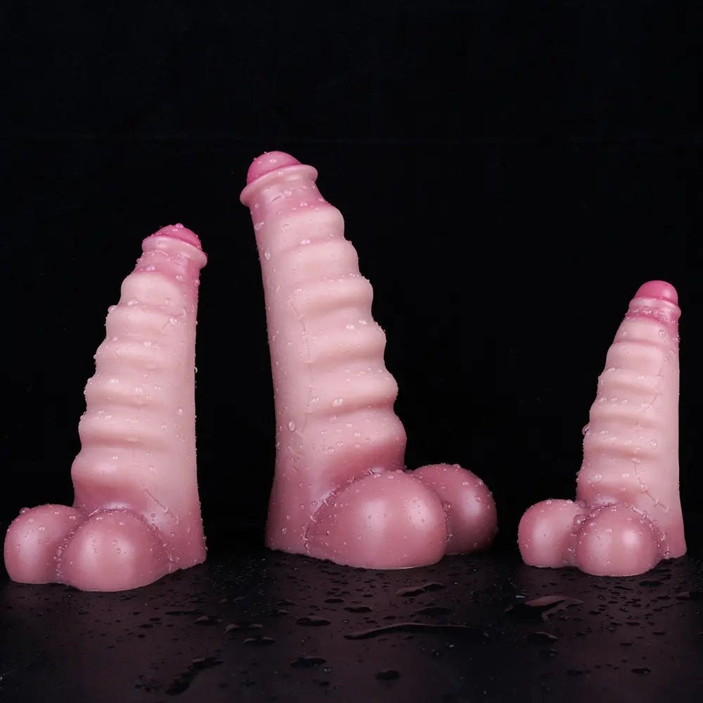 Wavy Liquid Silicone G-Spot Dildo - Curved G-Spot Dildo