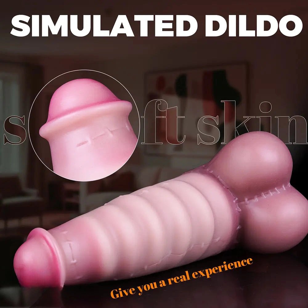 Wavy Liquid Silicone G-Spot Dildo - Curved G-Spot Dildo