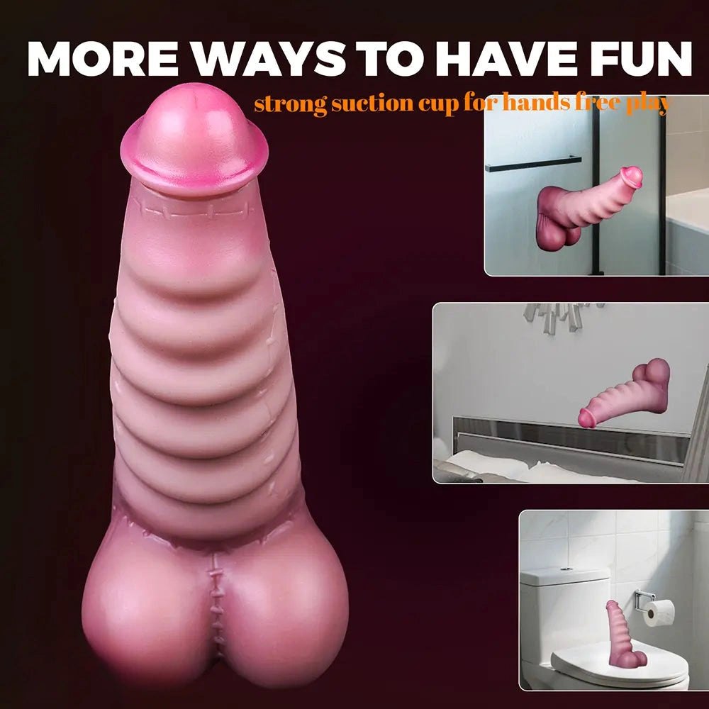 Wavy Liquid Silicone G-Spot Dildo - Curved G-Spot Dildo