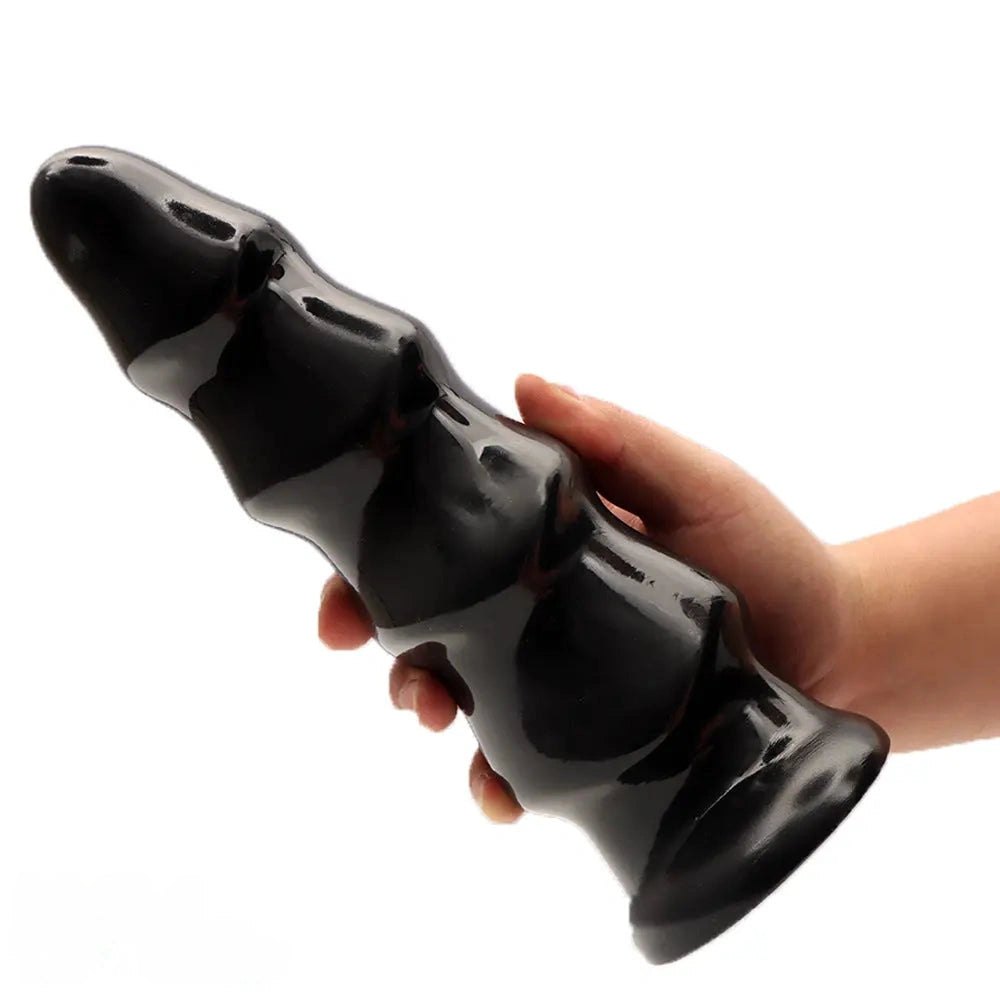 Wavy Ribbed Silicone Anal Dildo - Multi-Size Anal Dildo