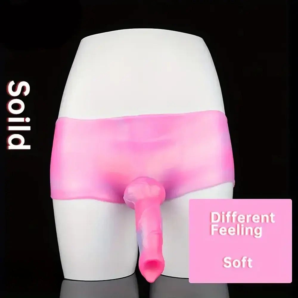 Wearable Dog Knot Dildo - Silicone Animal Knot Panty Dildo