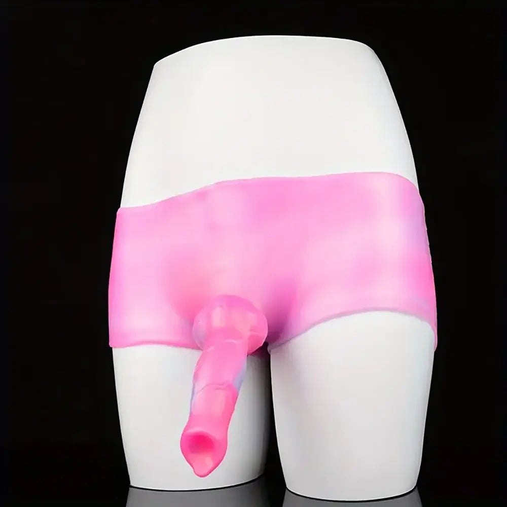 Wearable Dog Knot Dildo - Silicone Animal Knot Panty Dildo