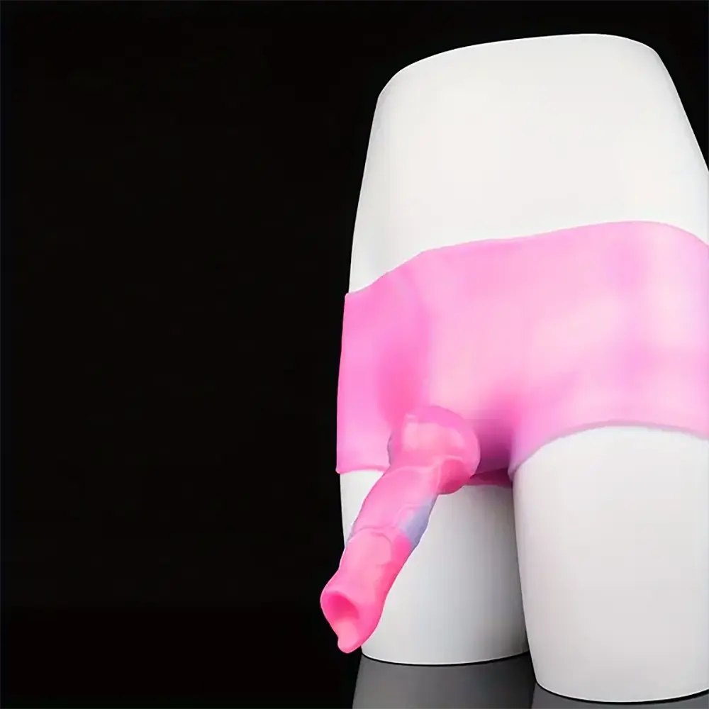 Wearable Dog Knot Dildo - Silicone Animal Knot Panty Dildo