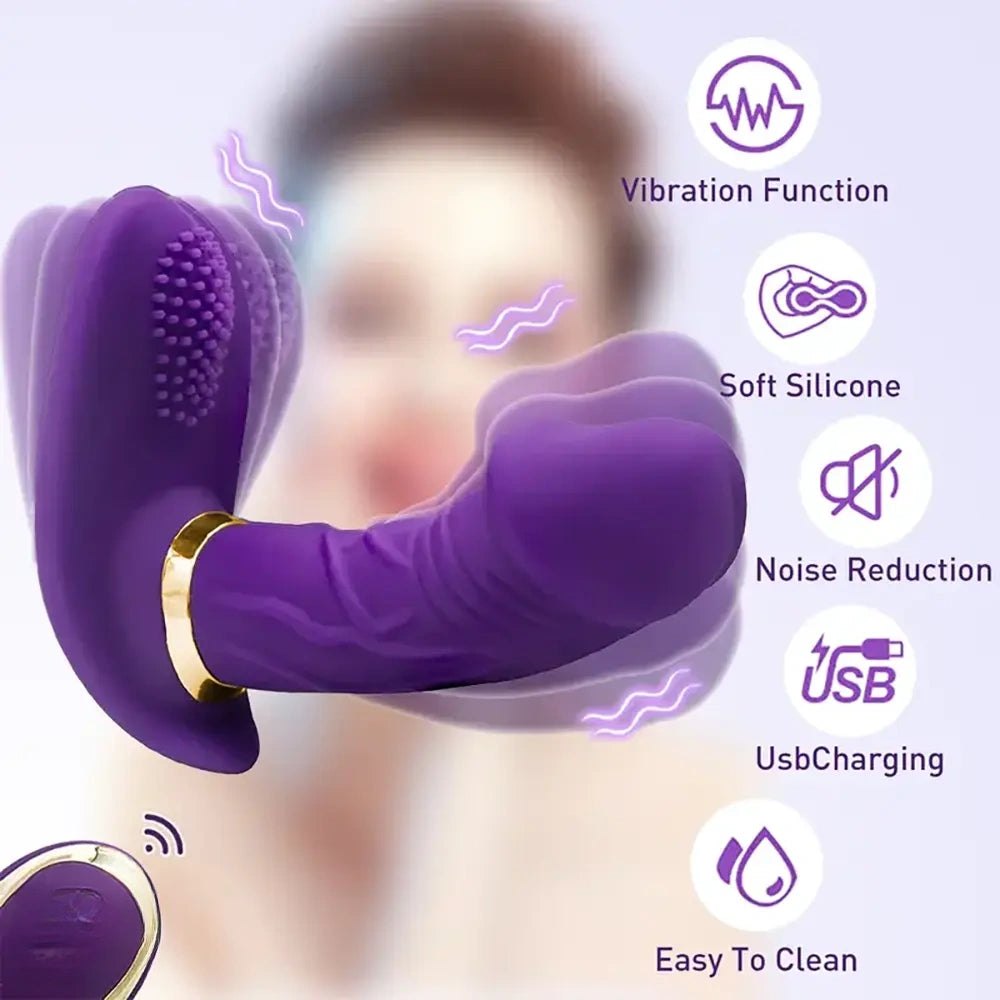Wearable Dual Motion Vibrator 4.5in - Vibrating G-Spot Massager