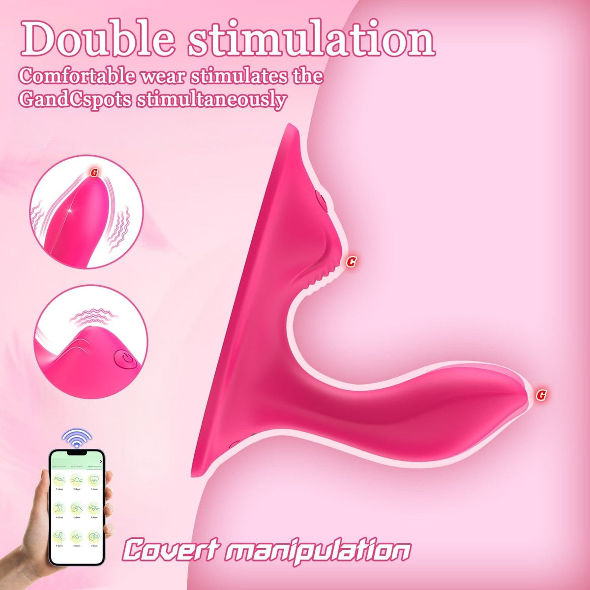Wearable Dual Motor Clit Vibrator - App Controlled Panty Vibrator