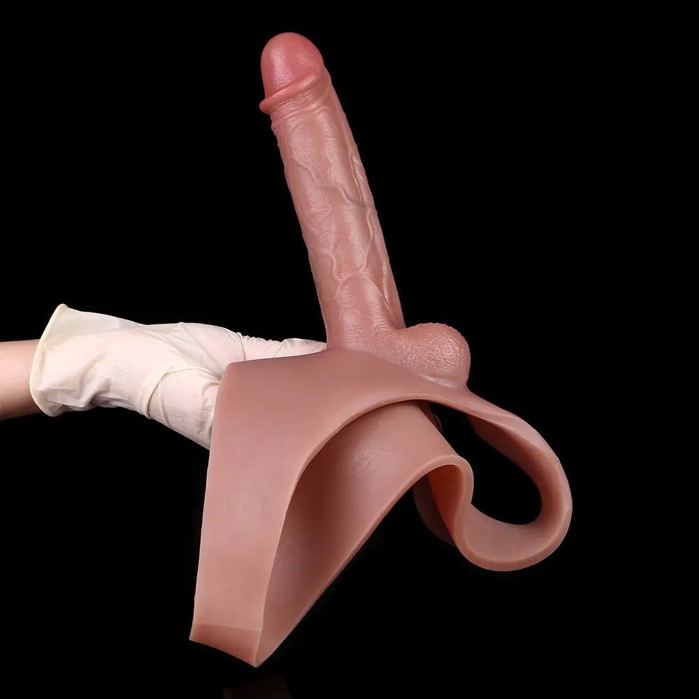 Wearable Hollow Cock Sleeve 7.48 in - Realistic Dildo Sleeve