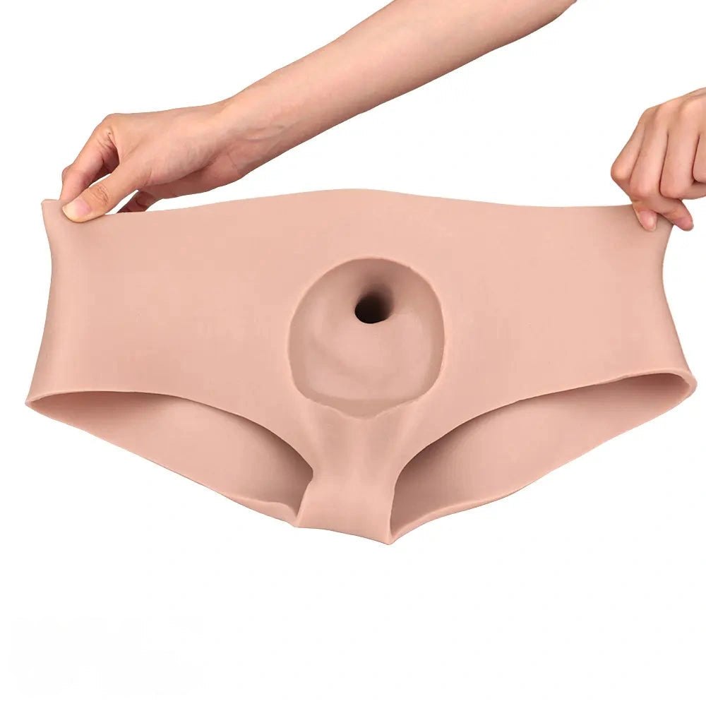 Wearable Hollow Dildo Sleeve - Silicone Strap-On Dildo