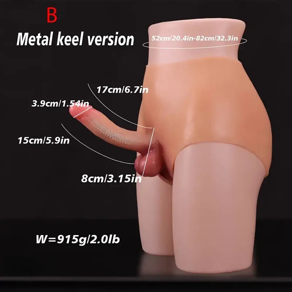 Wearable Panty Strap-On Dildo - Hollow Strap-On Harness