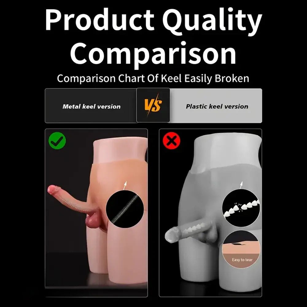 Wearable Panty Strap-On Dildo - Hollow Strap-On Harness