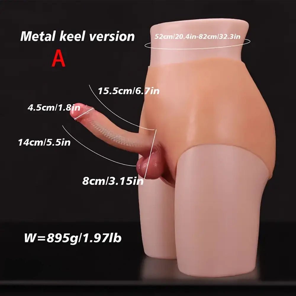 Wearable Panty Strap-On Dildo - Hollow Strap-On Harness