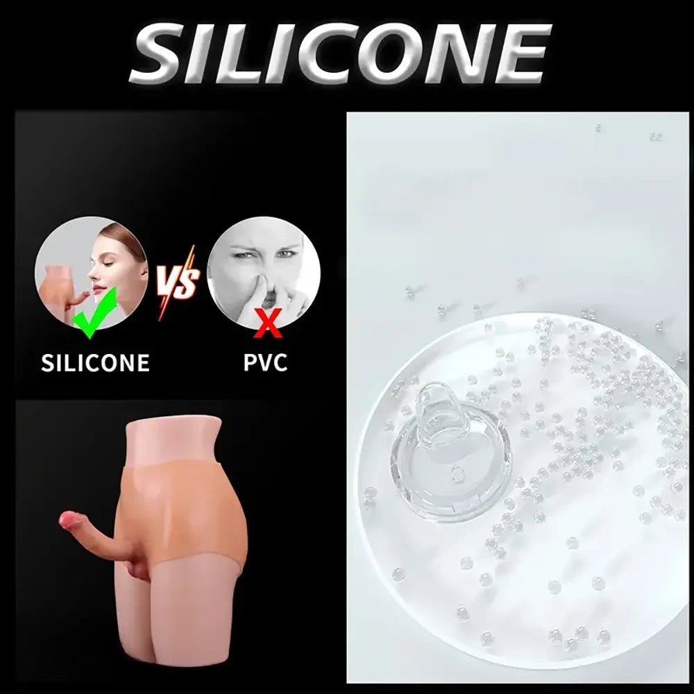 Wearable Panty Strap-On Dildo - Hollow Strap-On Harness