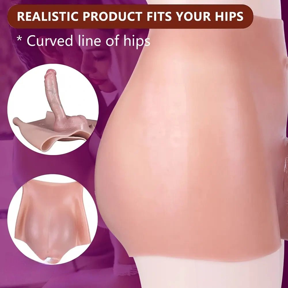 Wearable Silicone Strap-On Panty - Realistic Dildo