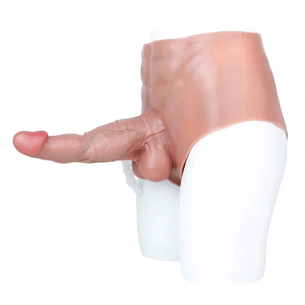 Wearable Squirting Strap-On - Realistic Panty Dildo 10 in