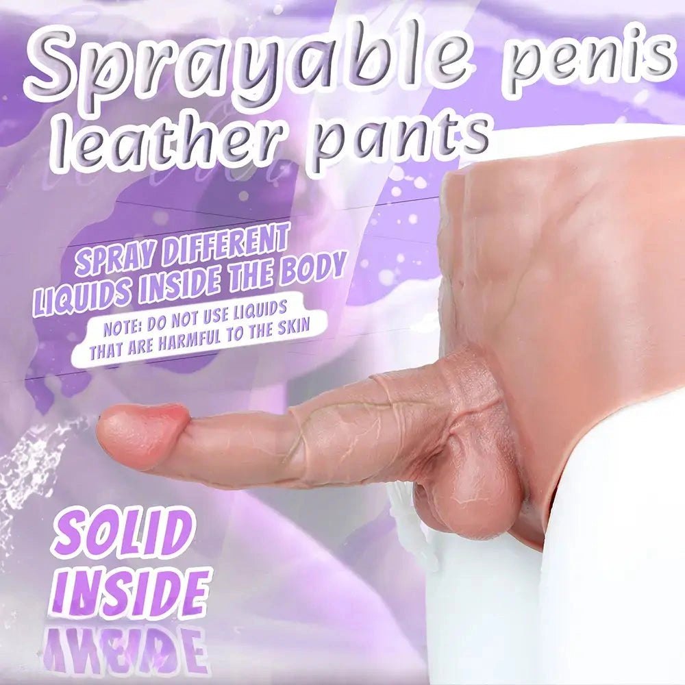 Wearable Squirting Strap-On - Realistic Panty Dildo 10 in