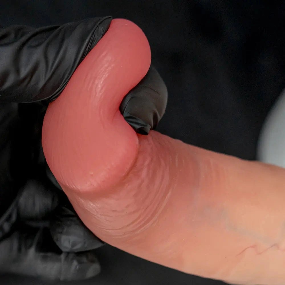 Wearable Strap Dildo, Flesh Silicone - Strap-On Harness Toy
