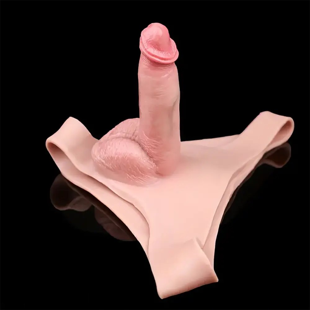 Wearable Strap-On Panty Dildo - Silicone Strap-On Harness Dildo