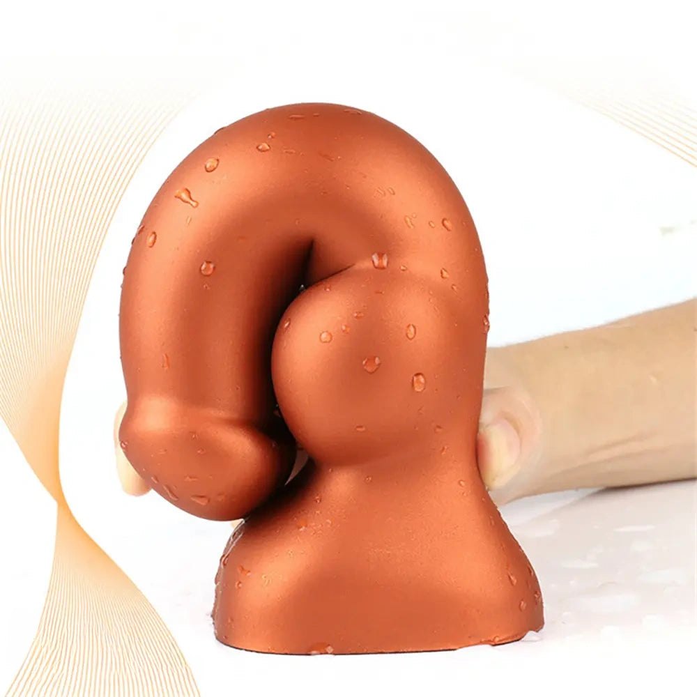 Wet-Look Knot Dildo - Silicone Animal Knot Dildo