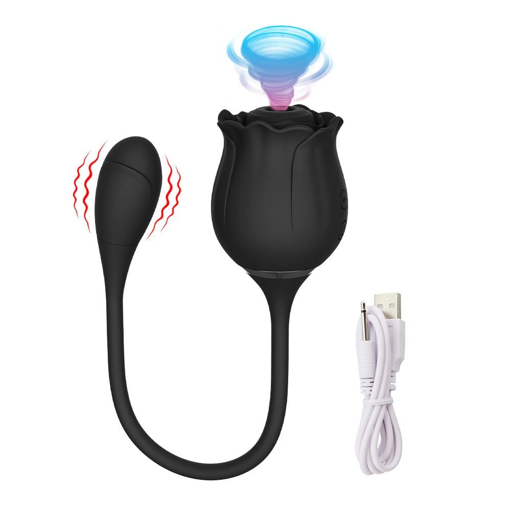 Whisper-Quiet Rose G-Spot Vibrator - Clitoral Suction Vibrator