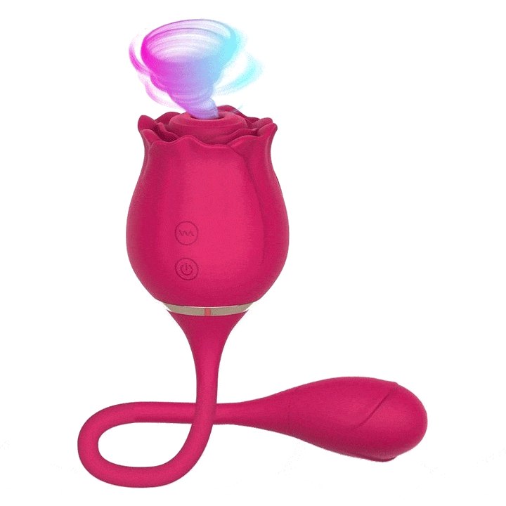 Whisper-Quiet Rose G-Spot Vibrator - Clitoral Suction Vibrator