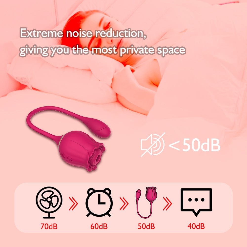 Whisper-Quiet Rose G-Spot Vibrator - Clitoral Suction Vibrator