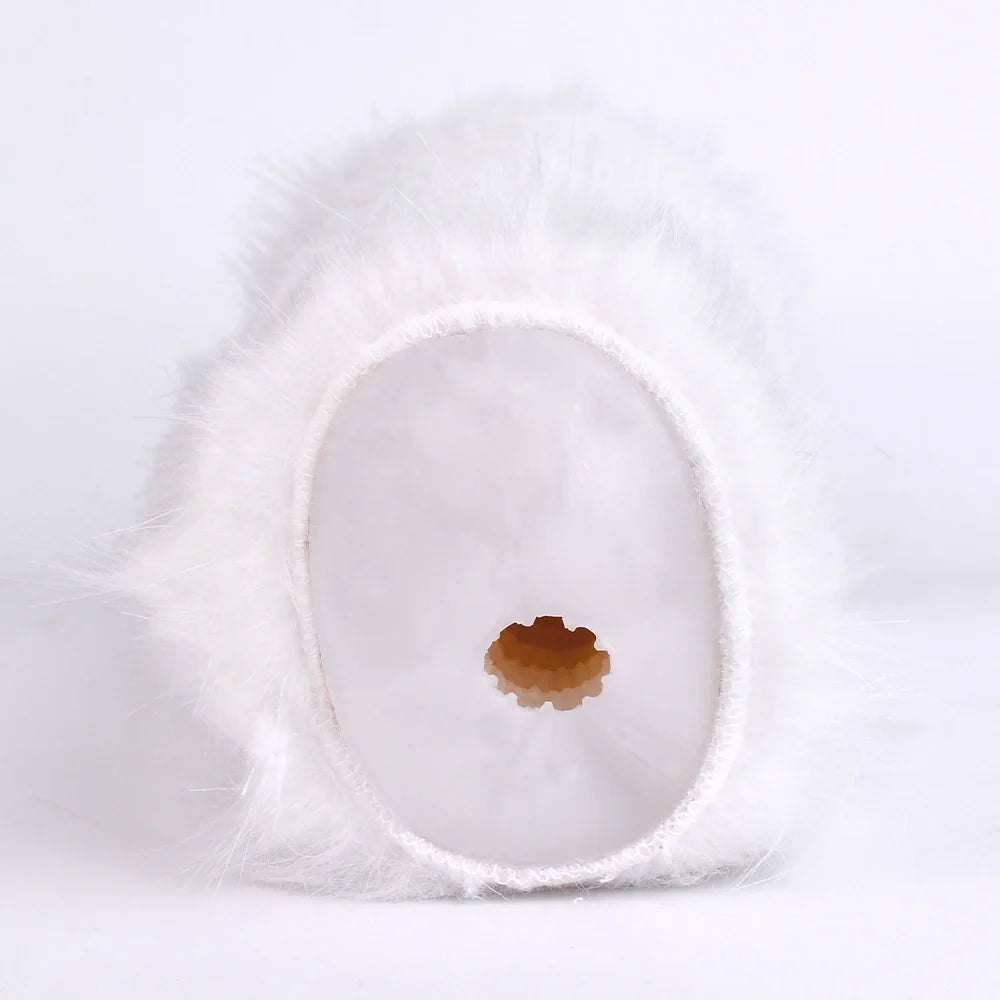 White Fur Masturbator, Dual Entry - Male Masturbator Stroker