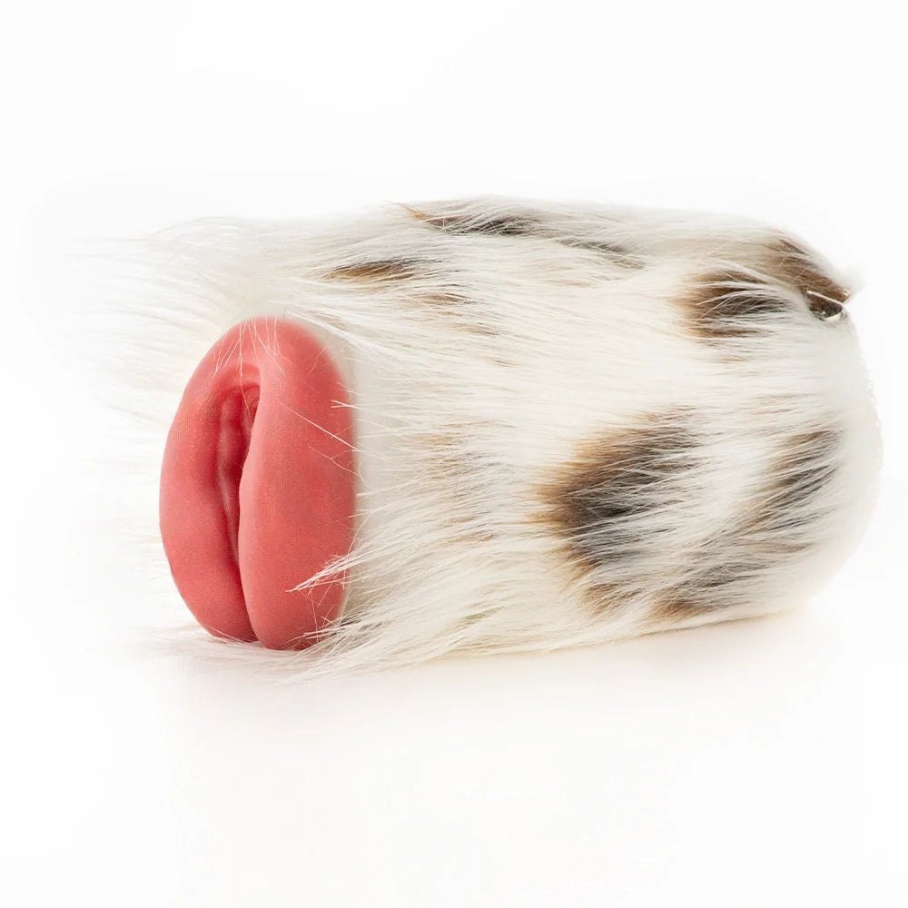 White Spotted Fur Masturbator - Male Masturbator Toy