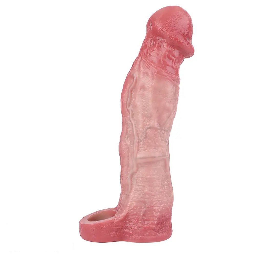 Wide Hollow Silicone Sleeve 9 in - Realistic Big Dildo