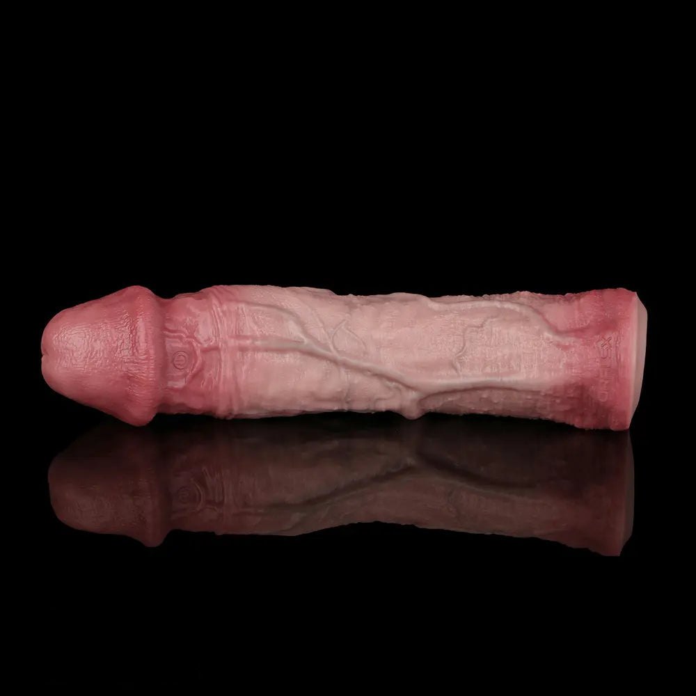 Wide Hollow Silicone Sleeve 9 in - Realistic Big Dildo