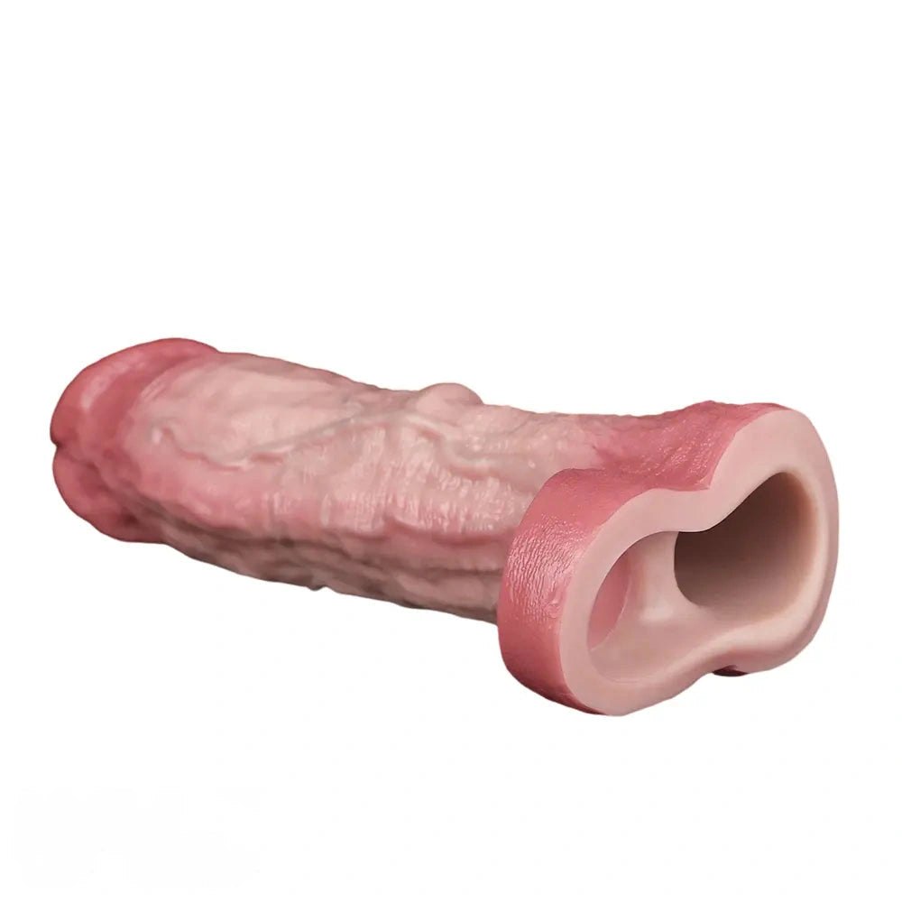 Wide Hollow Silicone Sleeve 9 in - Realistic Big Dildo